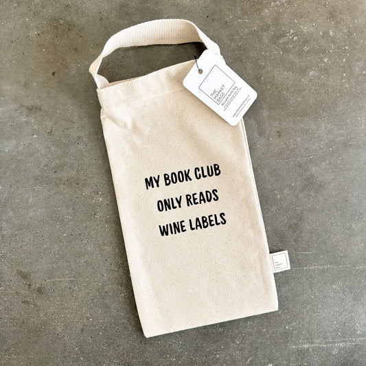 'My Book Club' Reusable Bottle Bag
