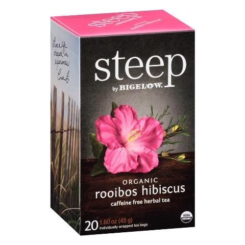 Bigelow STEEP Organic Rooibos Hibiscus Tea 20ct